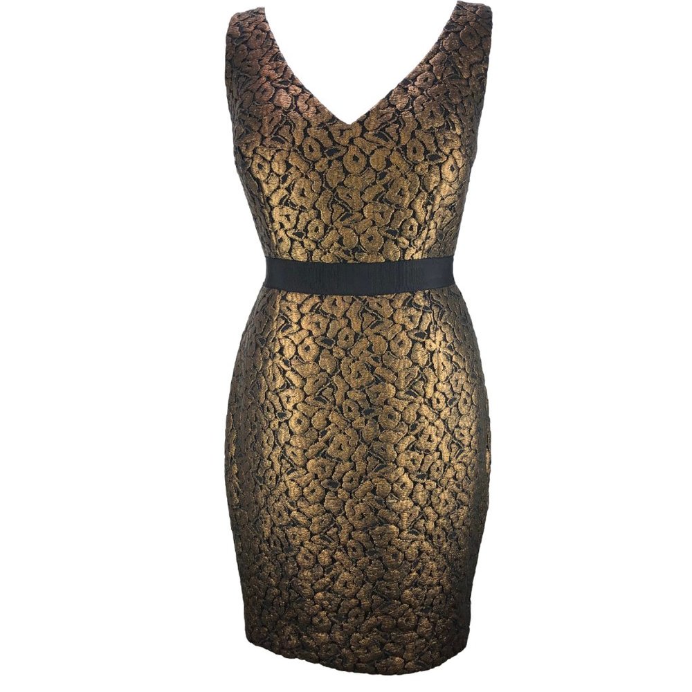 TRINA TURK elegant dress in Gold & Black